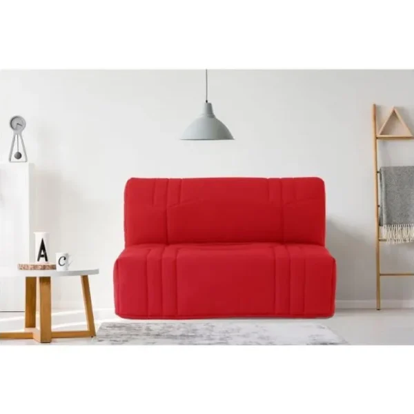 Banquette BZ Dream - Tissu 100% Coton Rouge - Couchage 140 X 190 Cm - Classique Moelleux