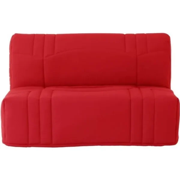 Banquette BZ Dream - Tissu 100% Coton Rouge - Couchage 140 X 190 Cm - Classique Moelleux