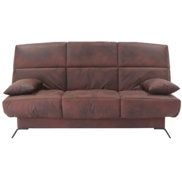 Banquette lit clic clac INDUS tissu gobi marron