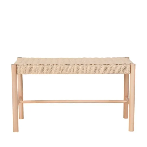 Banc En Bois Et Corde Tressée L80cm