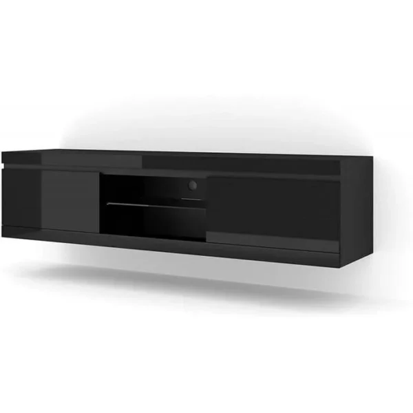 BB LOISIR Meuble TV Stand Universel Net 180 cm Noir