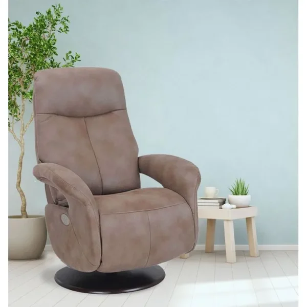 Fauteuil De Relaxation Electrique - Microfibre - Tolma - Microfibre Marron