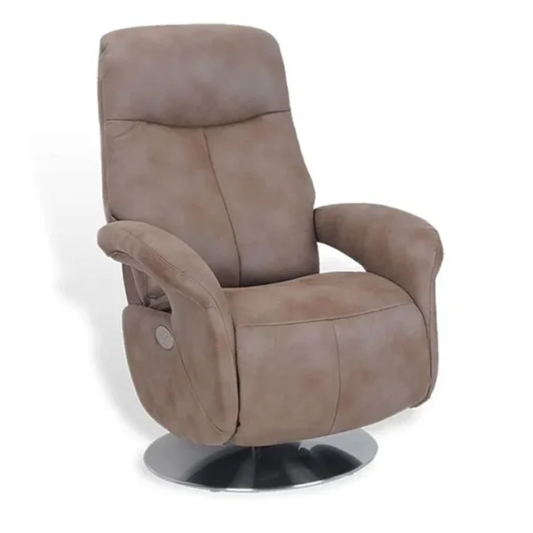 Fauteuil De Relaxation Electrique - Microfibre - Tolma - Microfibre Marron