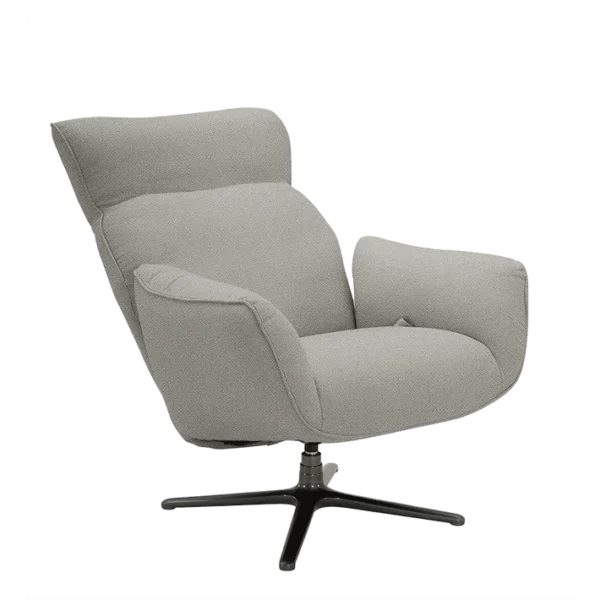 Fauteuil De Relaxation Design En Tissu Gris