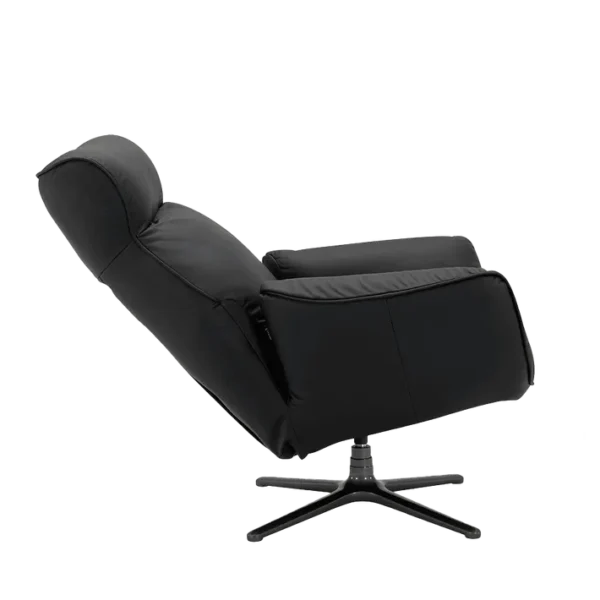 Fauteuil De Relaxation Design En Cuir Noir