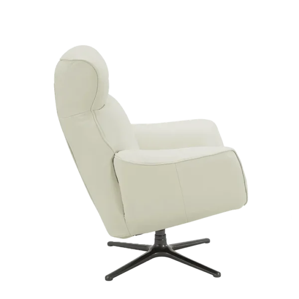 Fauteuil De Relaxation Design En Cuir Blanc