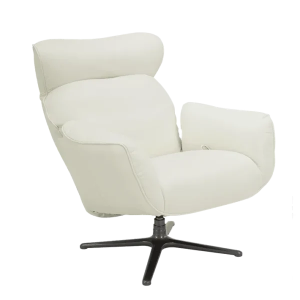 Fauteuil De Relaxation Design En Cuir Blanc