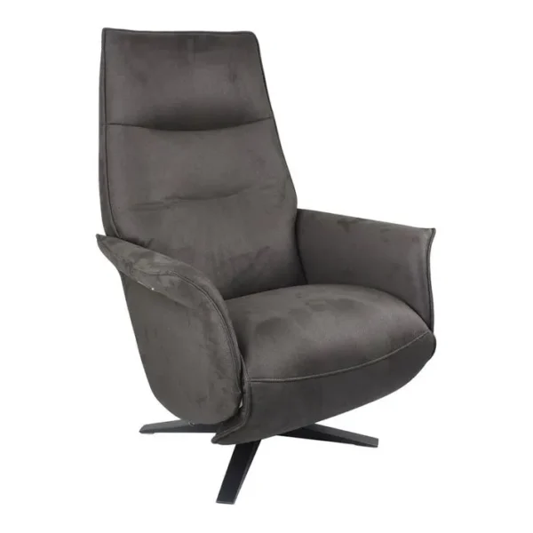 Fauteuil De Relaxation Design Electrique 2 Moteurs - Saturne - Tissu Microfibre Chocolat