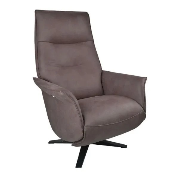 Fauteuil De Relaxation Design Electrique 2 Moteurs - Saturne - Microfibre Marron