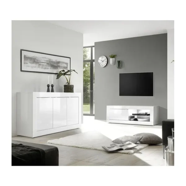 Petit Meuble TV 1 Porte Sans Éclairage - L140 Cm