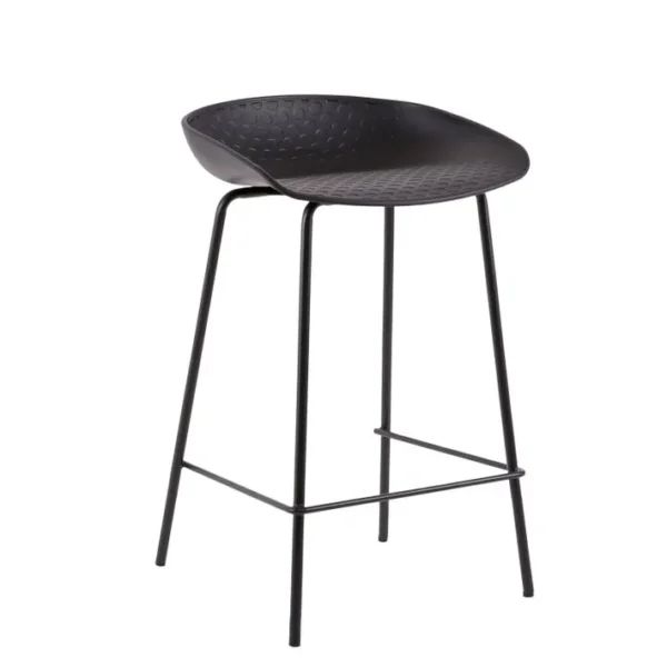 Kavan - Tabouret Bas, Tabouret De Cuisine Avec Pieds Couleur Noir