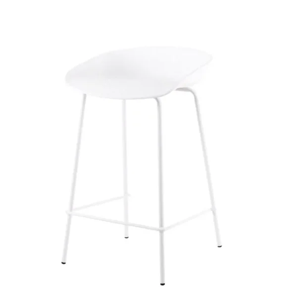 Kavan - Tabouret Bas, Tabouret De Cuisine Avec Pieds En Blanc