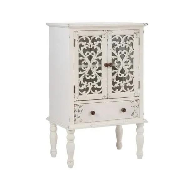 Bahut Haut Shabby Blanc En Bois Poshy