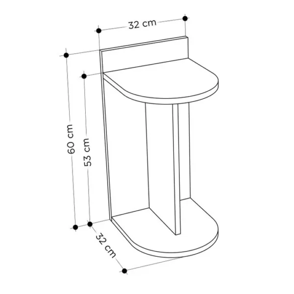 Bout De Canapé Ou Table Dappoint En Mdf - Anthracite