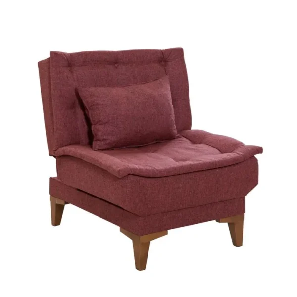 Chaise / Fauteuil Convertible Lefkadao Tissu Bordeaux