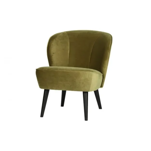 Sara - Fauteuil Velours Vert