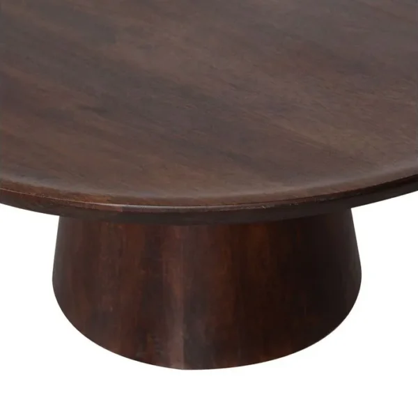 Coffee à Gogo - Table Dappoint Ronde En Bois Ø90cm - Couleur - Bois Foncé