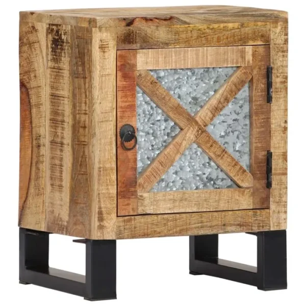 Table De Chevet 40 X 30 X 50 Cm Bois De Manguier Massif