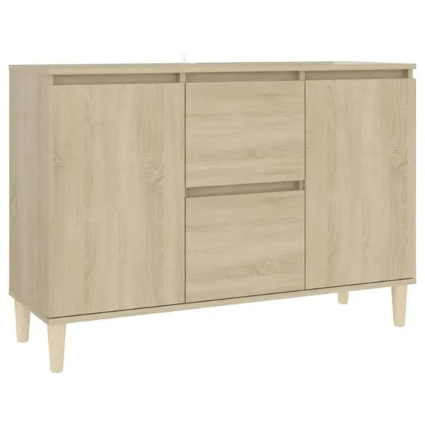 Vidaxl Buffet Avec Tiroirs Chêne Sonoma 103,5x35x70cm Aggloméré Armoire Latérale Meuble De Rangement