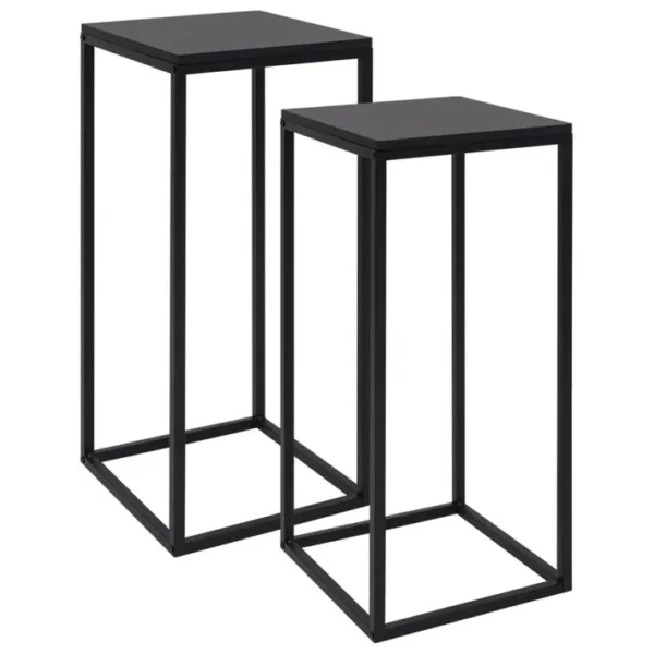 Tables Dappoint 2 PCs Noir Acier