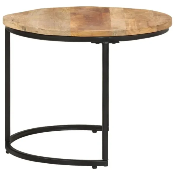 Tables Gigognes 3 PCs Bois De Manguier Brut