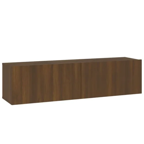 Armoire Murale TV Chêne Marron 120x30x30 Cm Bois Contreplaqué