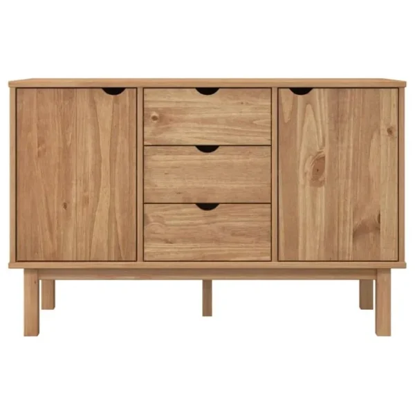 Buffet - Bahut - Meuble De Rangement 113,5x43x73 Cm Bois Massif De Pin