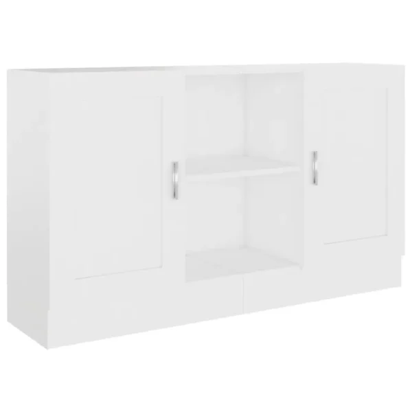 Buffet - Bahut - Meuble De Rangement Blanc 120x30,5x70 Cm Bois Dingénierie