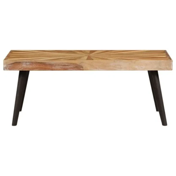 BONNE VIE Table Basse, Table De Salon Bois De Manguier Massif 90x55x36 Cm