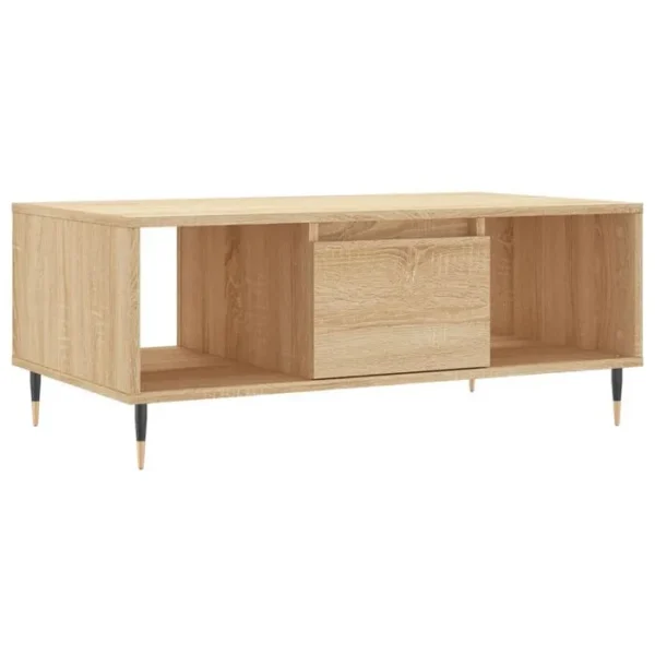 BONNE VIE Table Basse, Table De Salon Chêne Sonoma 90x50x36,5 Cm Bois D'ingénierie