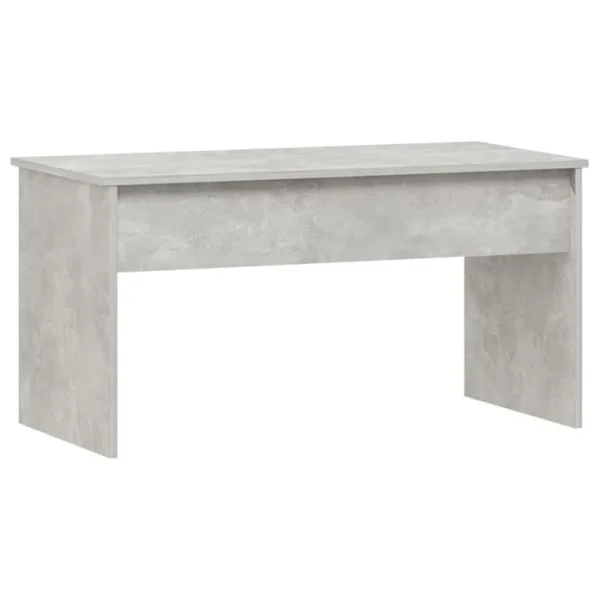 BONNE VIE Table Basse, Table De Salon Gris Béton 102x50,5x52,5 Cm Bois D'ingénierie