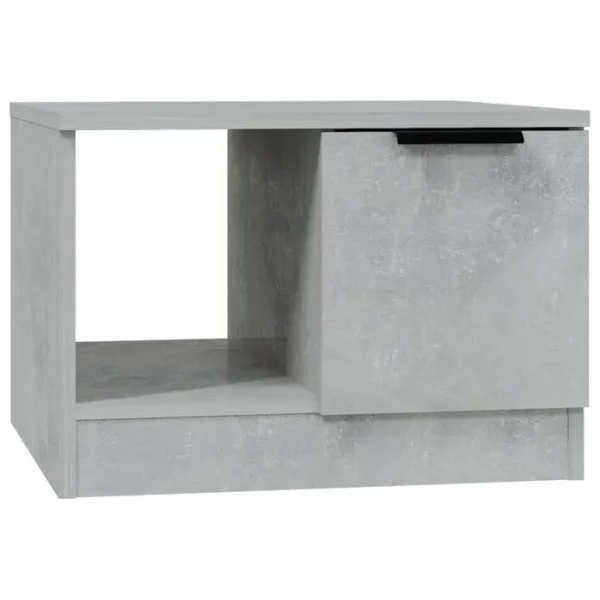 BONNE VIE Table Basse, Table De Salon Gris Béton 50x50x36 Cm Bois D'ingénierie