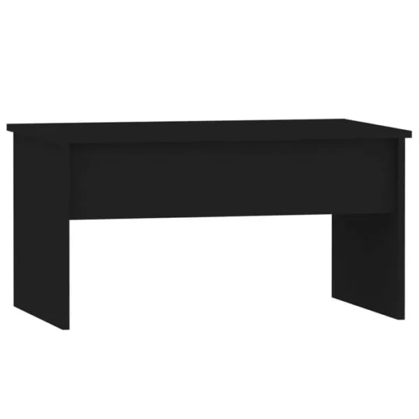 BONNE VIE Table Basse, Table De Salon Noir 80x50,5x41,5 Cm Bois D'ingénierie