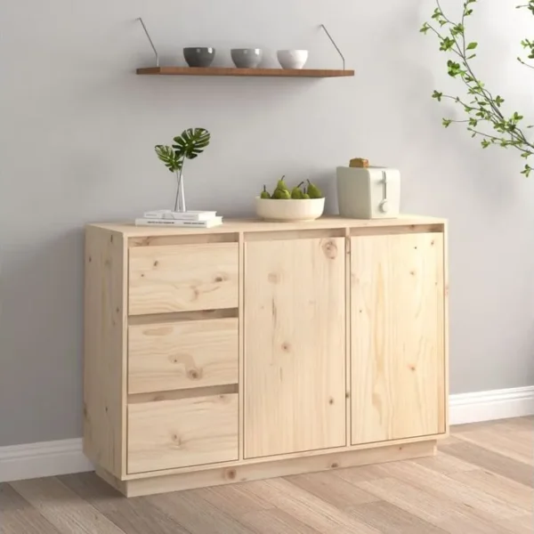 Buffet - Bahut - Meuble De Rangement 111x34x75 Cm Bois Massif De Pin