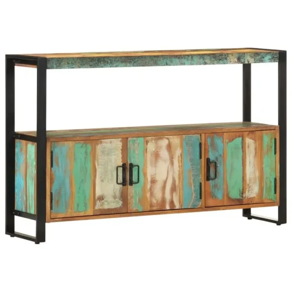 Buffet - Bahut - Meuble De Rangement 120x30x75 Cm Bois De Récupération Solide