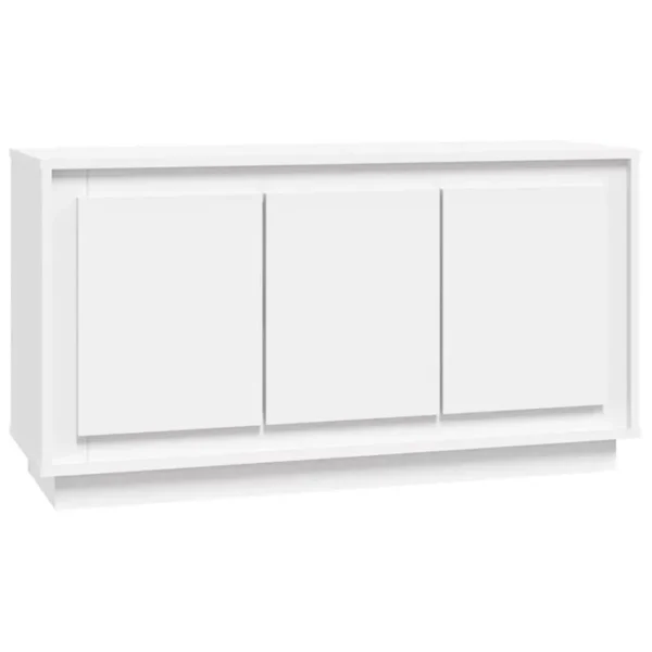 Buffet - Bahut - Meuble De Rangement Blanc 102x35x55 Cm Bois Dingénierie