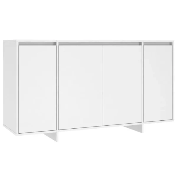 Buffet - Bahut - Meuble De Rangement Blanc 135x41x75 Cm Bois Dingénierie