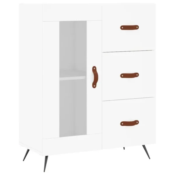 Buffet - Bahut - Meuble De Rangement Blanc 69,5x34x90 Cm Bois Dingénierie