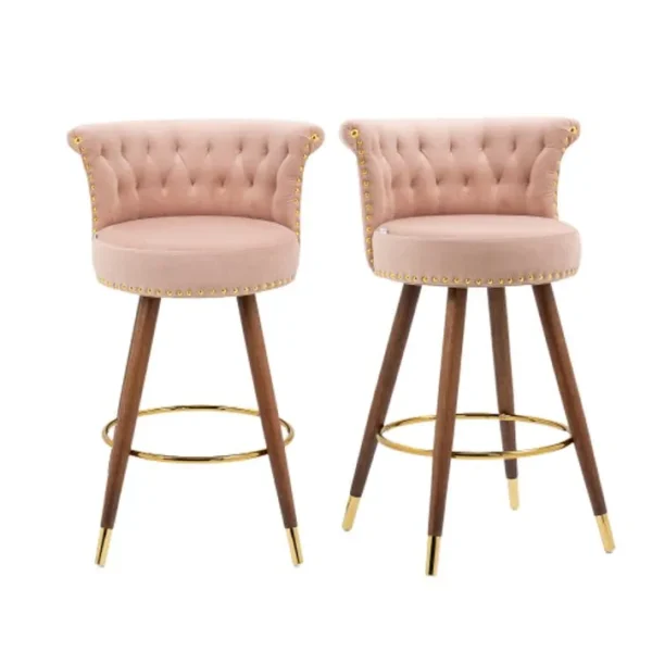 Lot de 2 Tabouret De Bar Rose