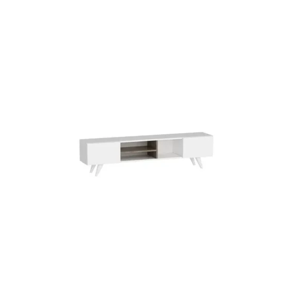 AZURA HOME DESIGN Meuble TV Dore 160 Cm Blanc