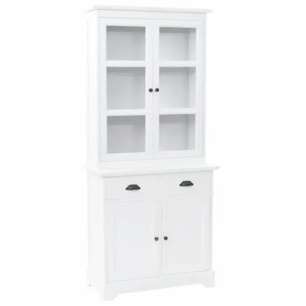 Buffet Bahut Armoire Console Meuble De Rangement Vaisselier Avec 4 Portes Mdf Et Bois De Pin 180 Cm