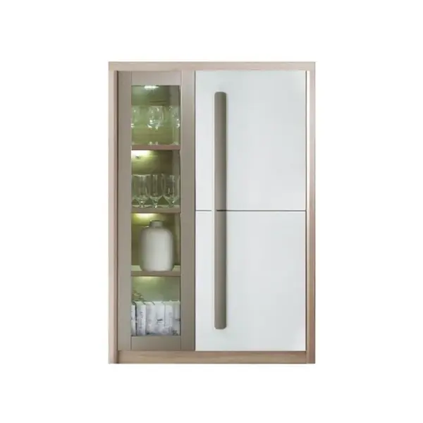 Roma Armoire Vitrine 2 Portes Battantes Avec Lumières LED 90x130 Cm