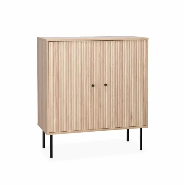 Buffet De Rangement. Braga. Deux Portes. Une Étagère. Buffet Haut. Vaisselier. L 83.5 X L 39 X H