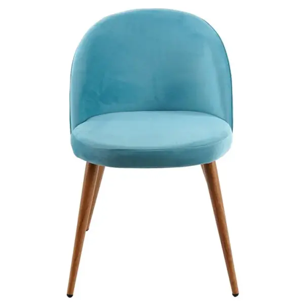 4x Chaise De Salle à Manger Hwc-d53 En Velours Bleu Turquoise