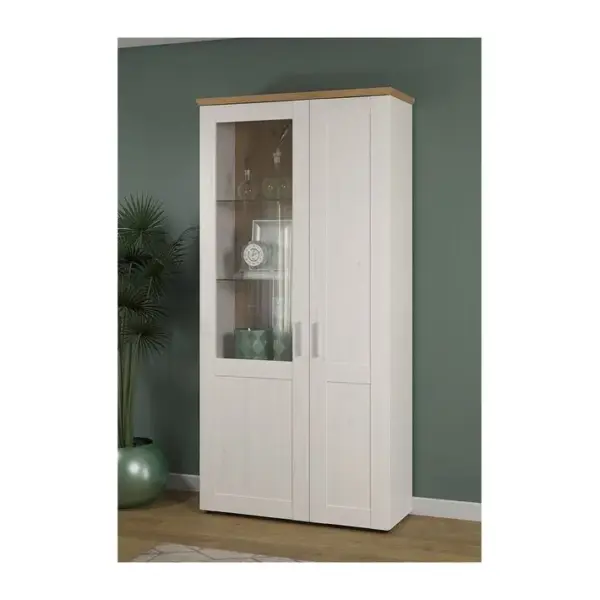 Vaisselier 2 Portes Dont Une Avec Verre Trempé - L95 Cm