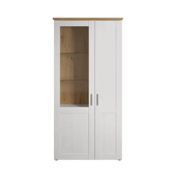 Vaisselier 2 Portes Dont Une Avec Verre Trempé - L95 Cm