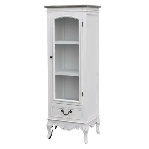 Vitrine Rimini White 48x35x133 Cm Blanc