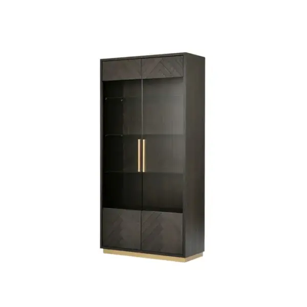 Vitrine Seville 100x41x200 Cm Noir