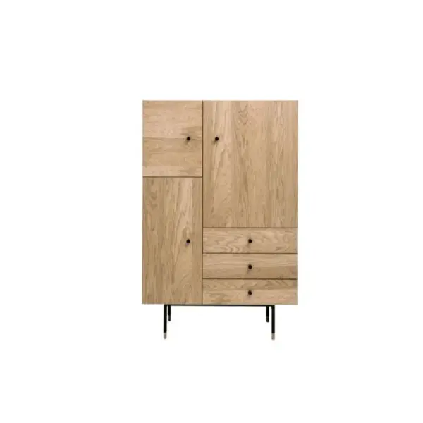 Buffet Moderne Haut En Bois 3 Portes / 3 Tiroirs - Jersey