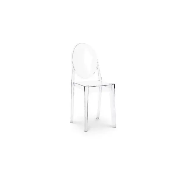 X4 Chaise à Manger Victoire Design Transparent Transparent